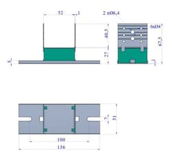 EASYmount vloersteun afmetingen